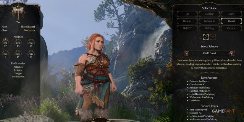 Baldur's Gate 3 Dwarf In Character Creation