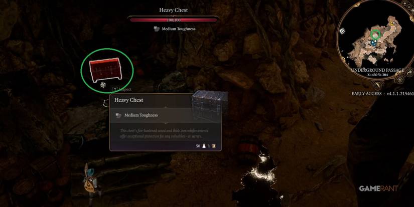 Baldur's Gate 3 Heavy Chest In The Underground Passage Location