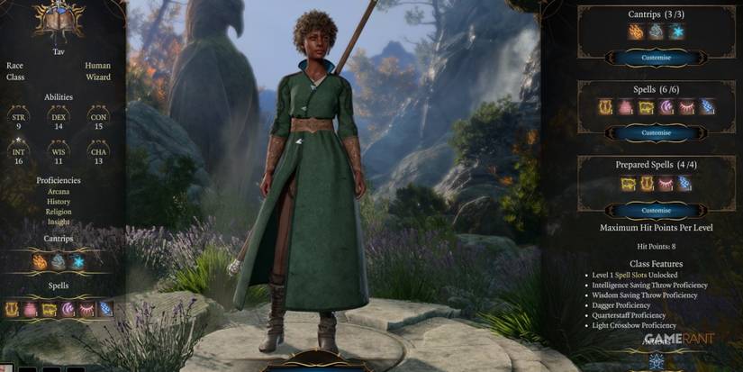 Baldur's Gate 3 Wizard As Human In Character Creation