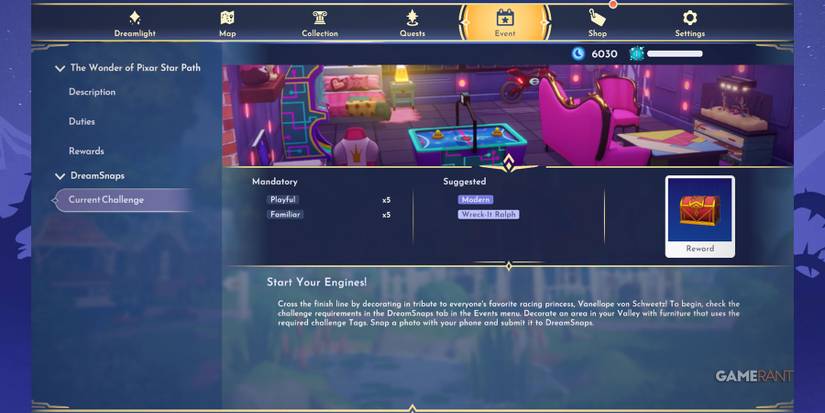 Disney Dreamlight Valley guide to the DreamSnaps feature.