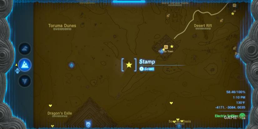 loz totk gerudo desert skeleton electric safflina location