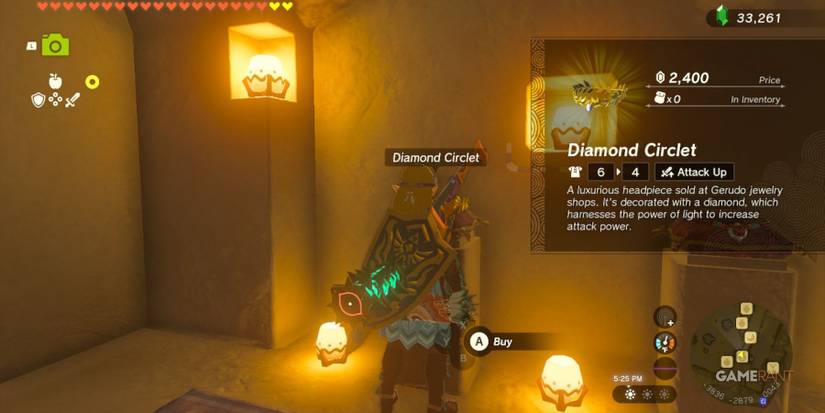 loz totk diamond circlet starlit memories location