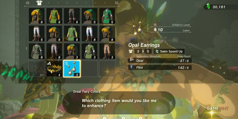 loz totk opal earrings upgrade great fairy