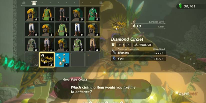 loz totk diamond circlet upgrade great fairy