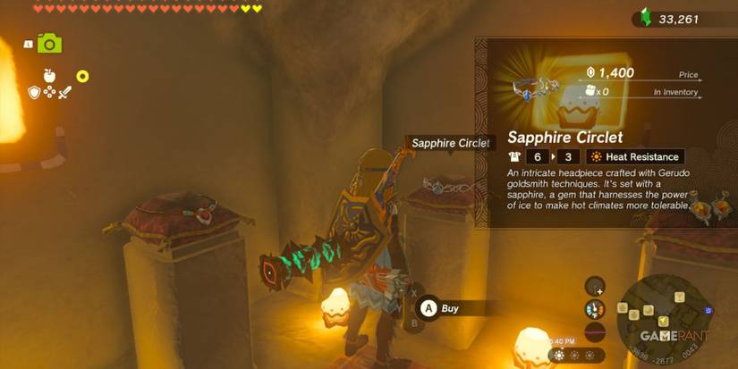 loz totk sapphire circlet gerudo town