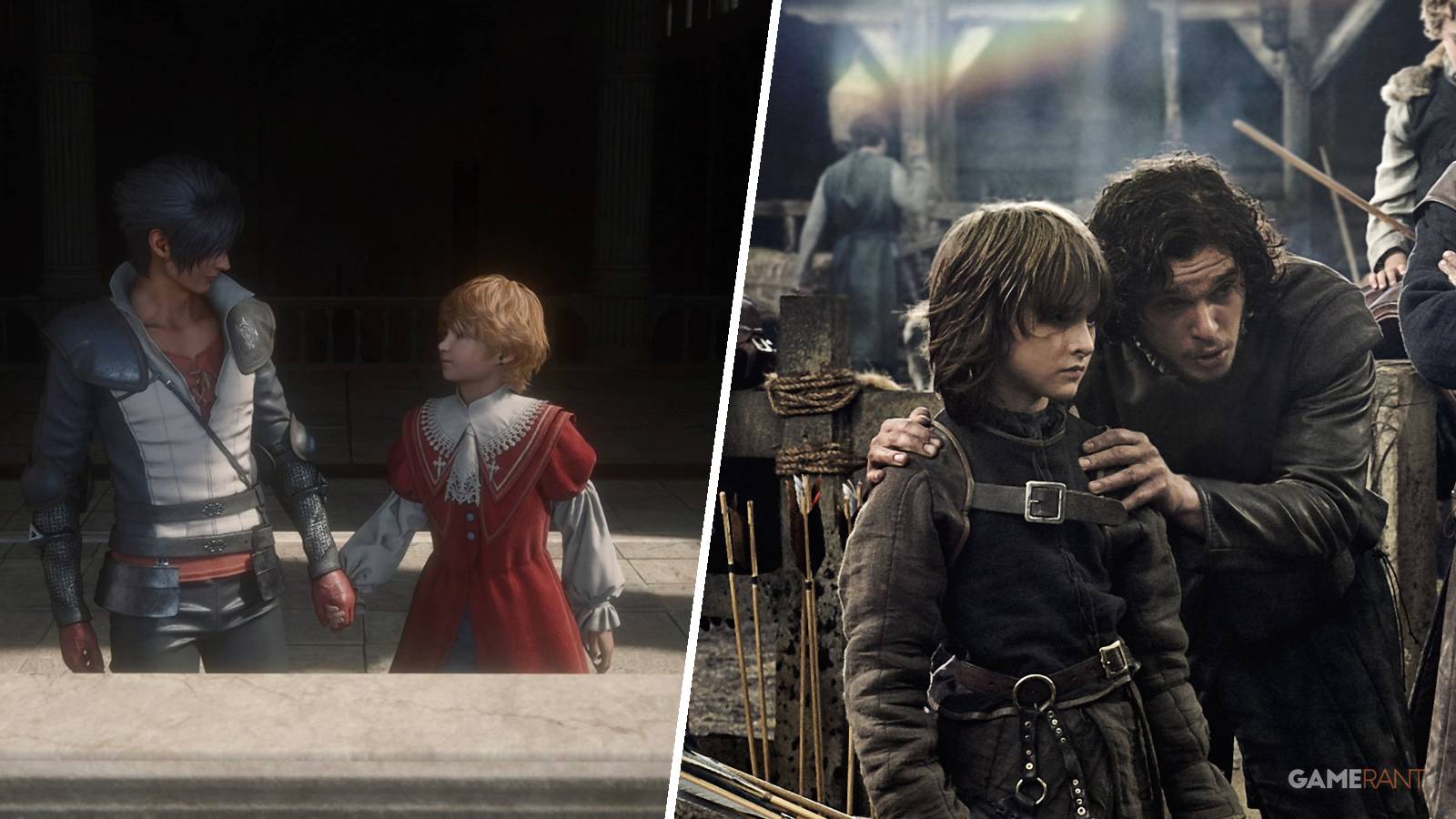 Clive and Joshua from Final Fantasy 16 and Bran and Jon from Game of Thrones