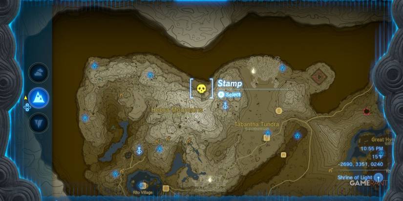 loz  totk hebra mountain map