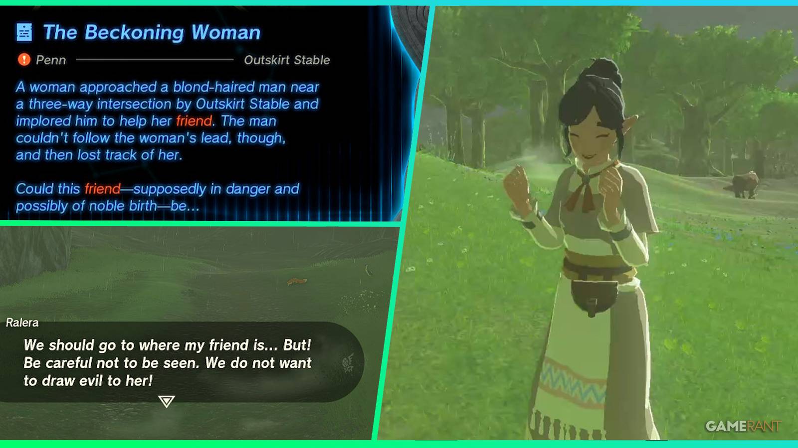 loz totk the beckoning woman feature