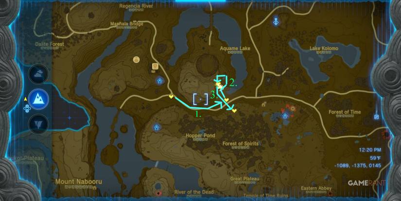 loz totk the beckoning woman path