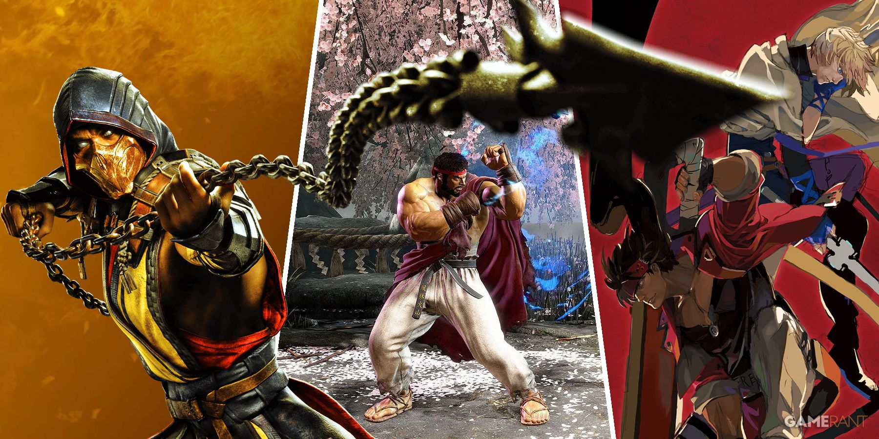 Mortal Kombat 11 Ultimate, Street Fighter 6, and Guilty Gear Strive