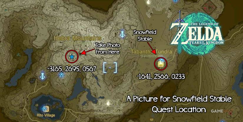 A Picture for Snowfield Stable quest in Zelda: Tears of the Kingdom.
