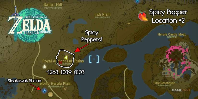 Spicy Peppers farming location in Zelda: Tears of the Kingdom.