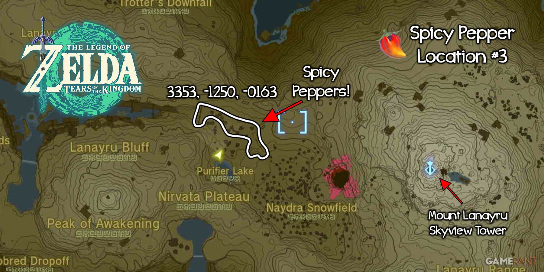 Spicy Peppers farming location in Zelda: Tears of the Kingdom.