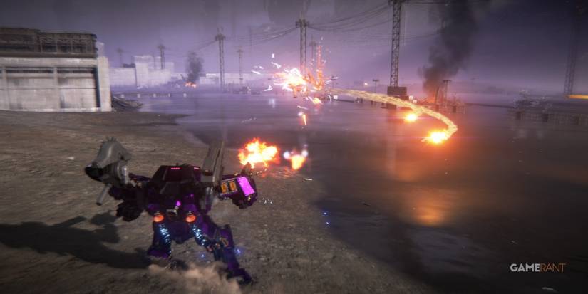 armored core vi firefight victory missiles guns explosions
