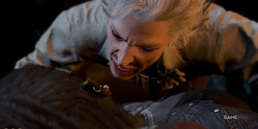 Baldur's Gate 3 Astarion Biting The Main Character