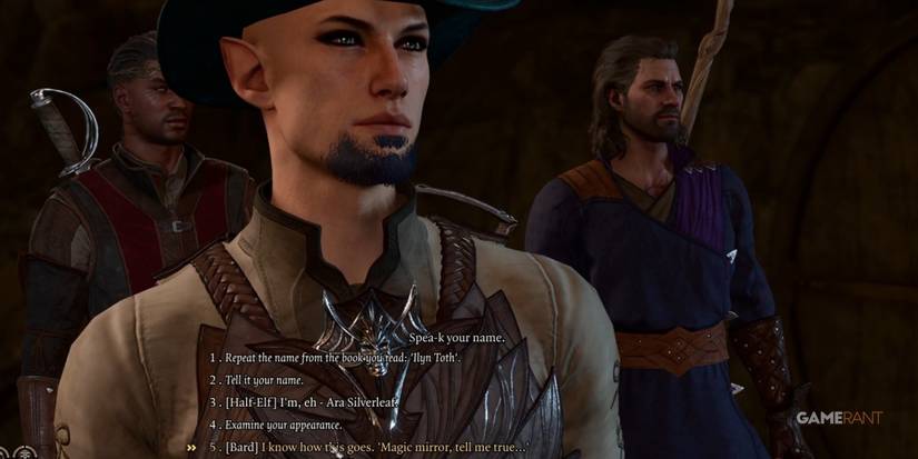 Baldur's Gate 3 Choices When Talking To The Ornate Mirror