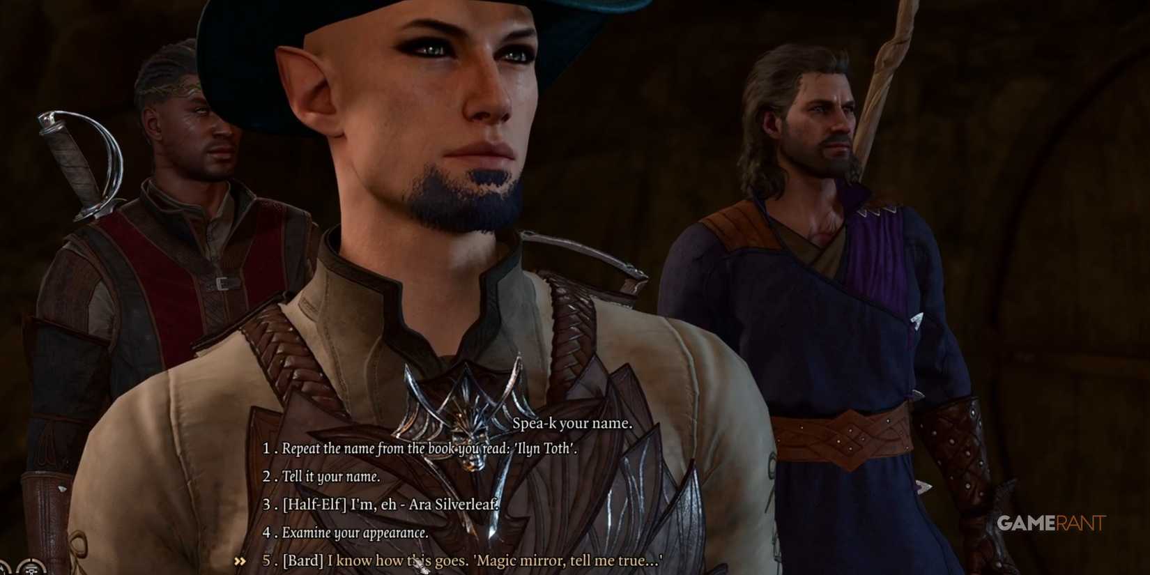 Baldur's Gate 3 Choices When Talking To The Ornate Mirror