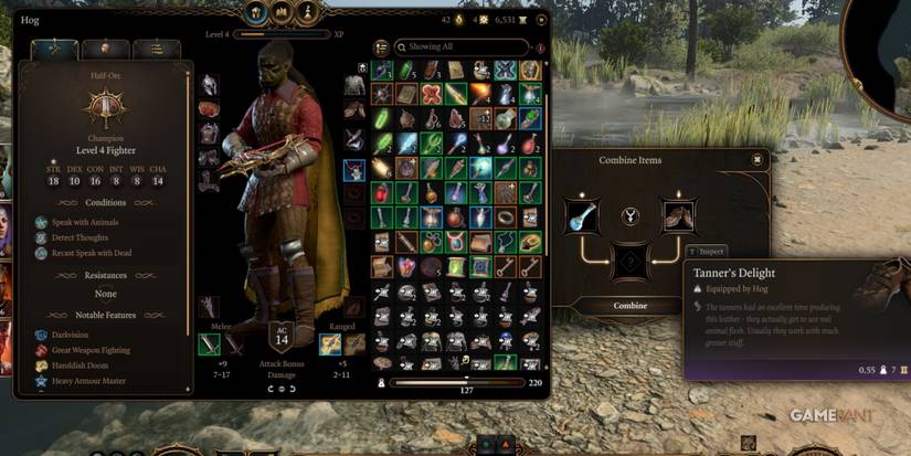 Baldur's Gate 3 Combining A Dye With Clothing