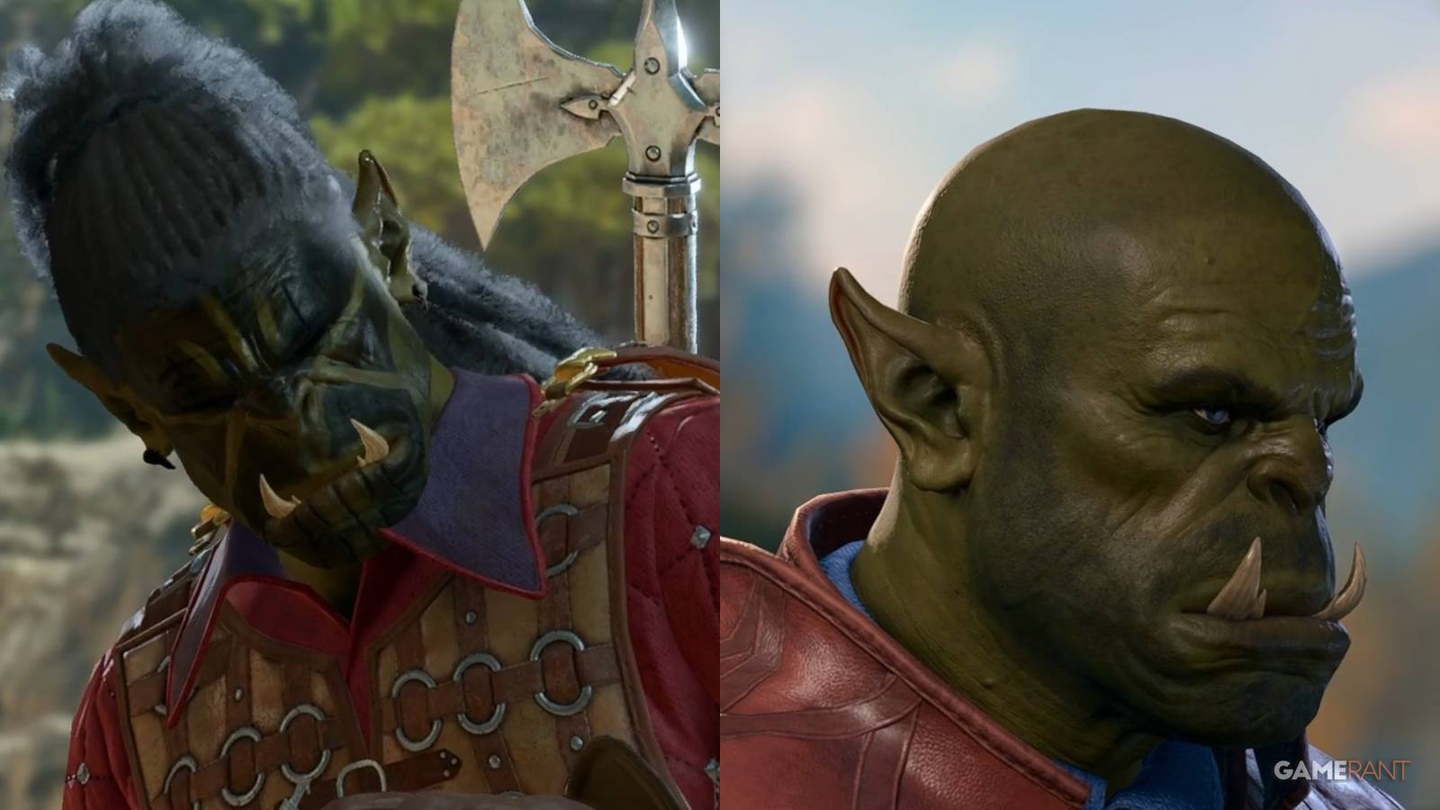 Baldur's Gate 3 Half-Orc Hair Styles Collage