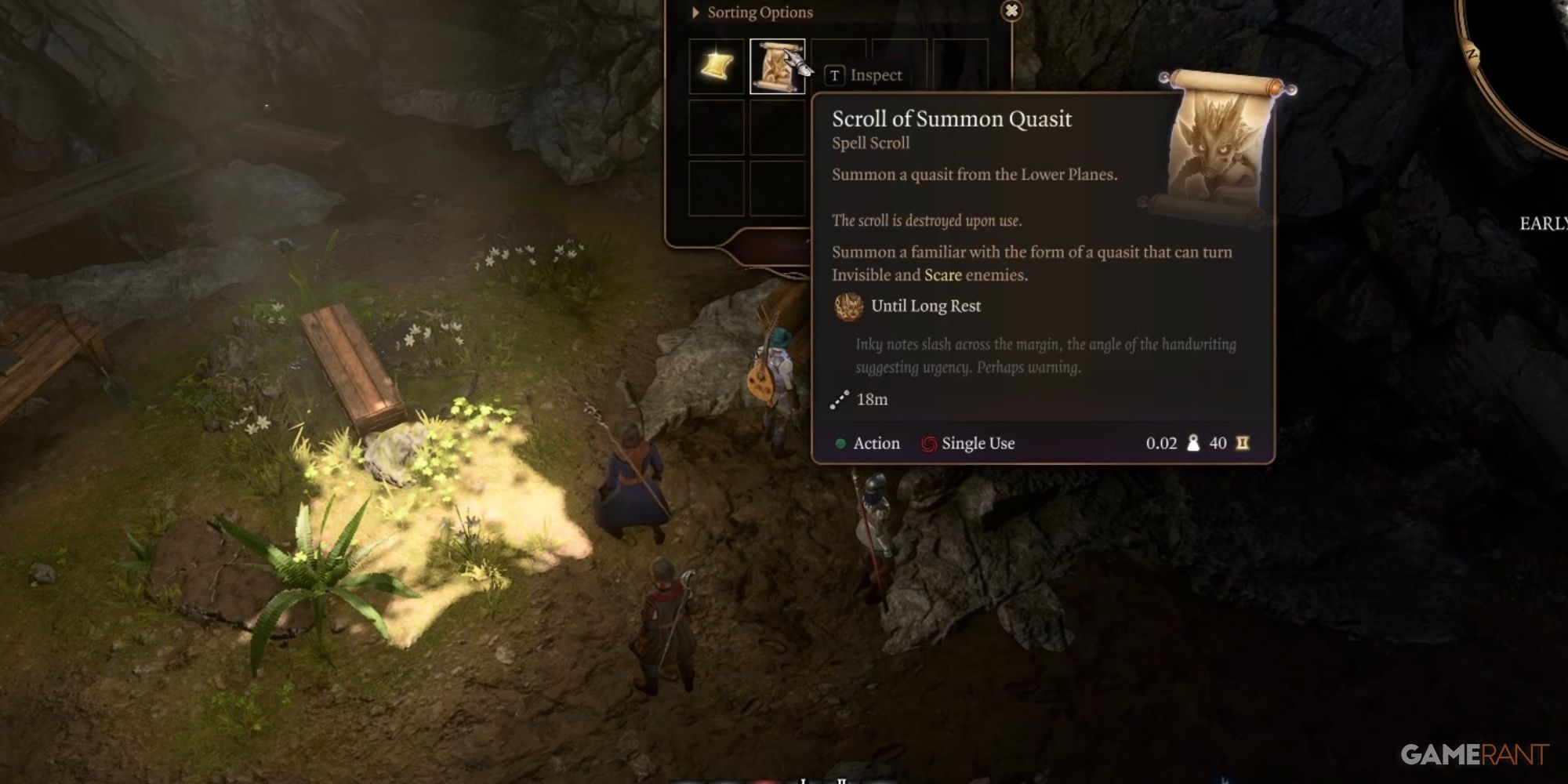 Baldur's Gate 3 Looting The Quasit Scroll