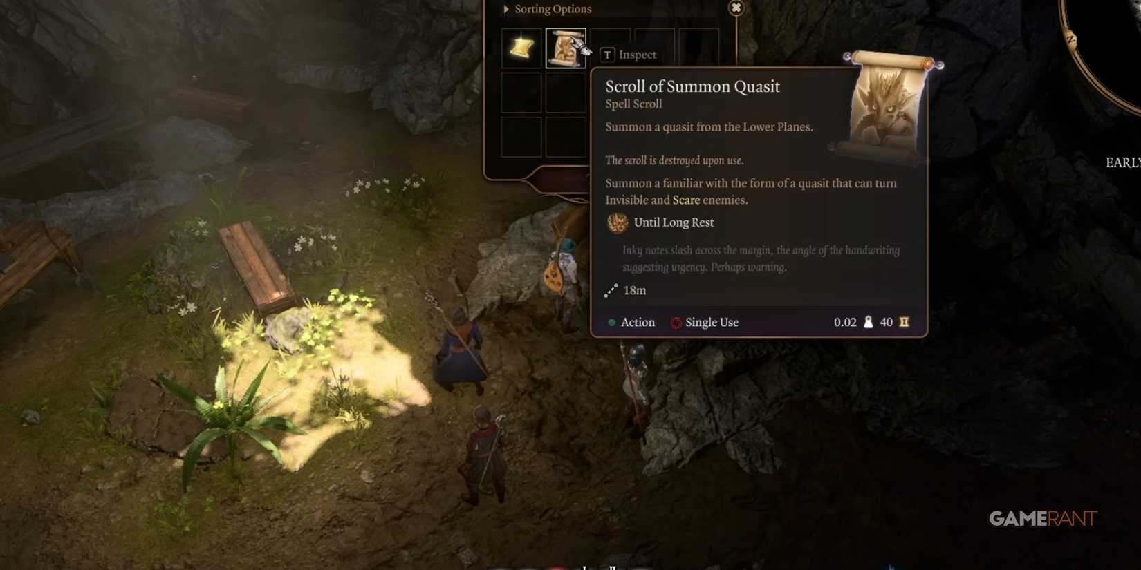 Baldur's Gate 3 Looting The Quasit Scroll