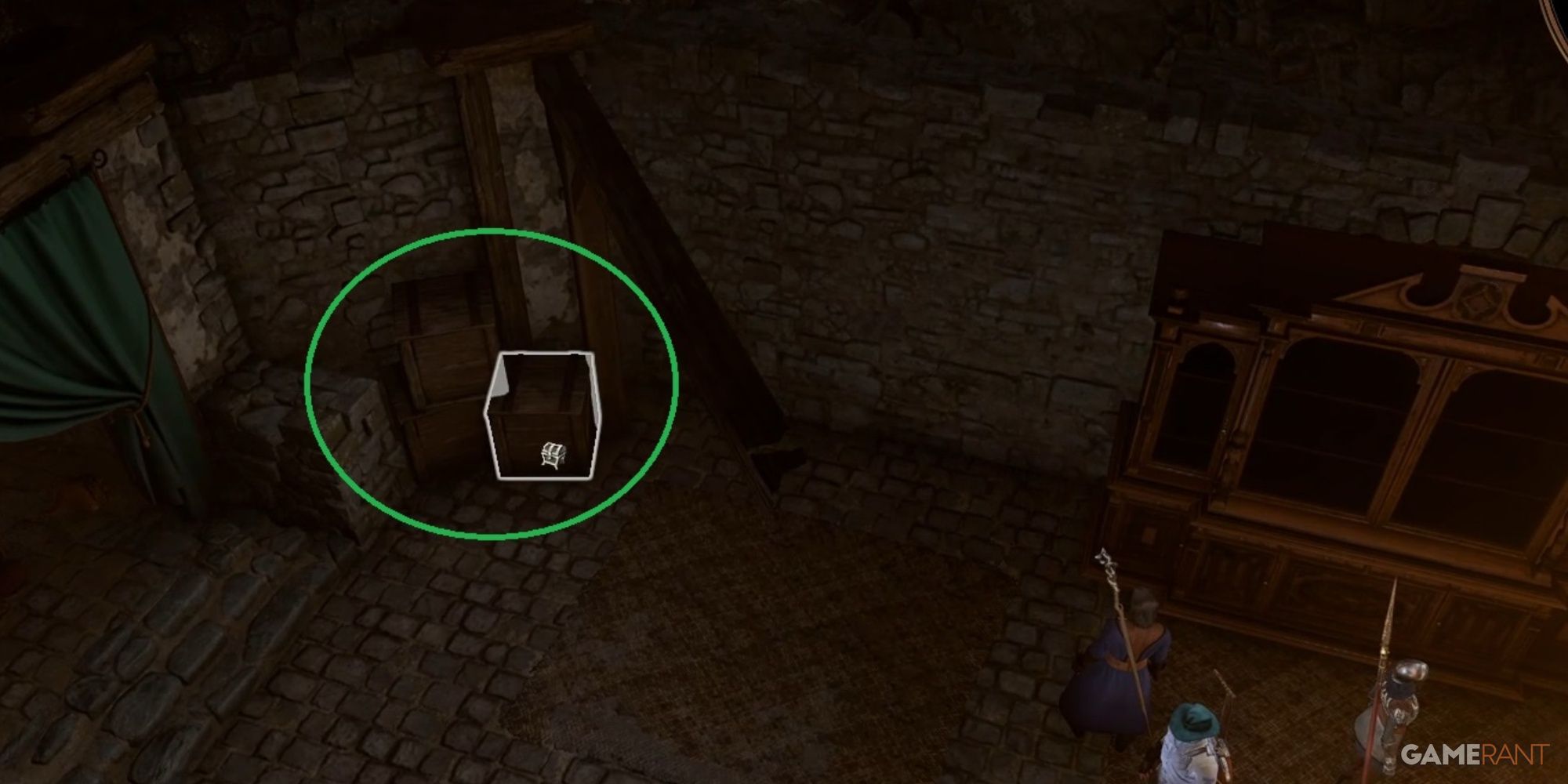 Baldur's Gate 3 Moving The Crates Away To Reveal A Lever