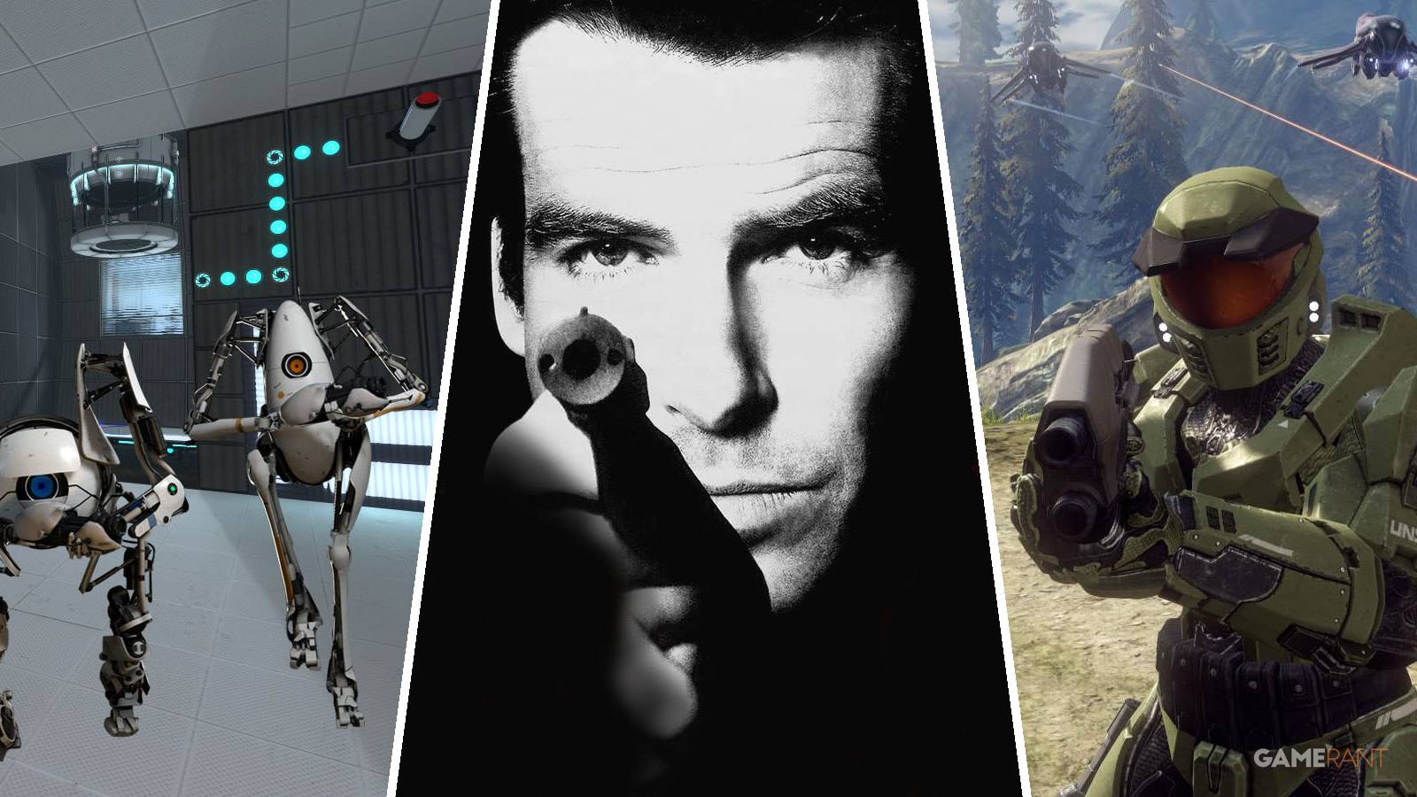 Portal 2, Goldeneye 007, and Halo: Combat Evolved