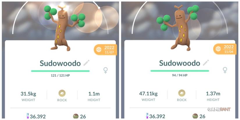 pokemon go sudowoodo purified