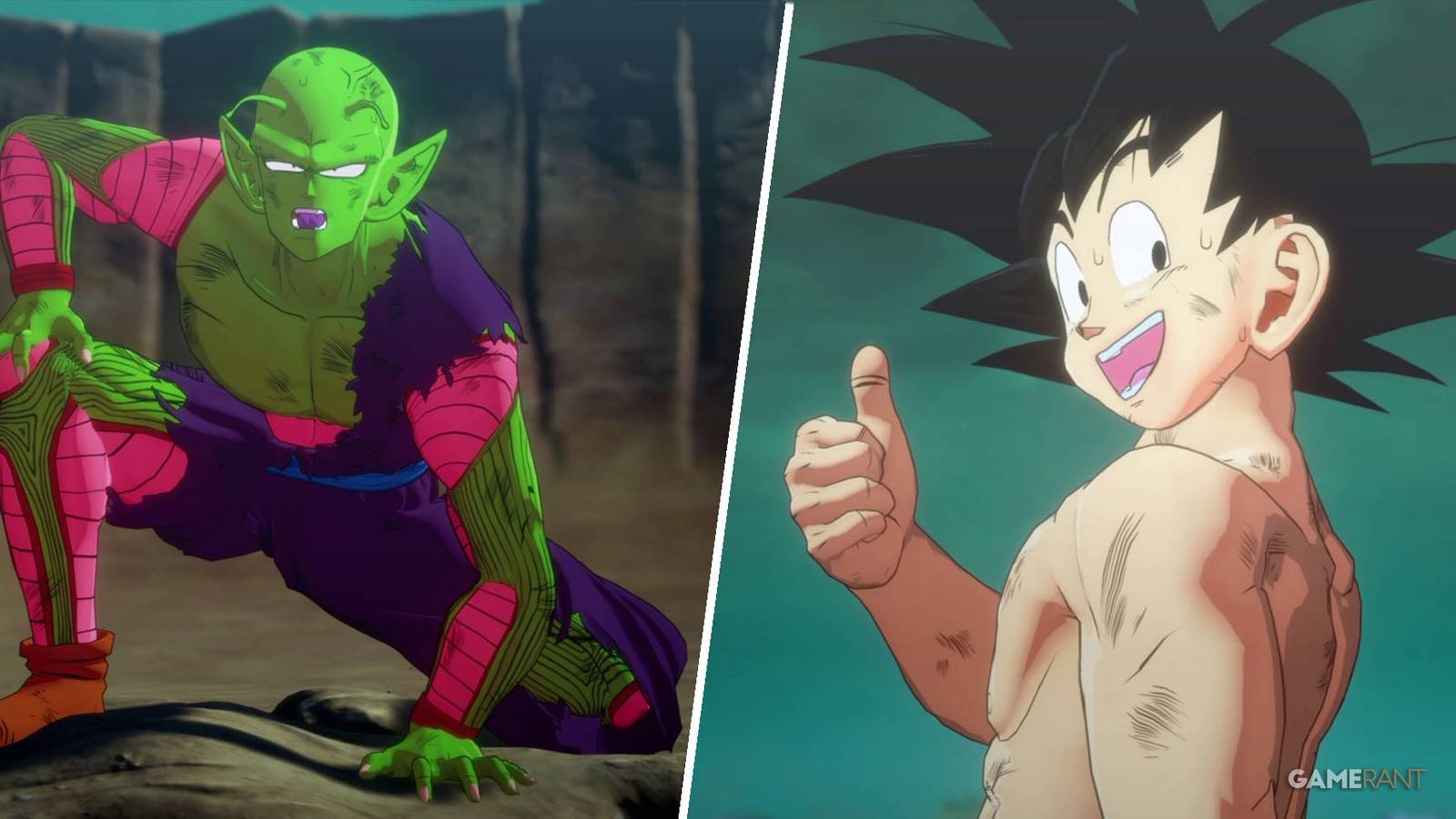 Piccolo Junior and Goku in Dragon Ball Z: Kakarot