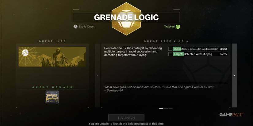 Destiny 2 Grenade Logic Quest Step 2