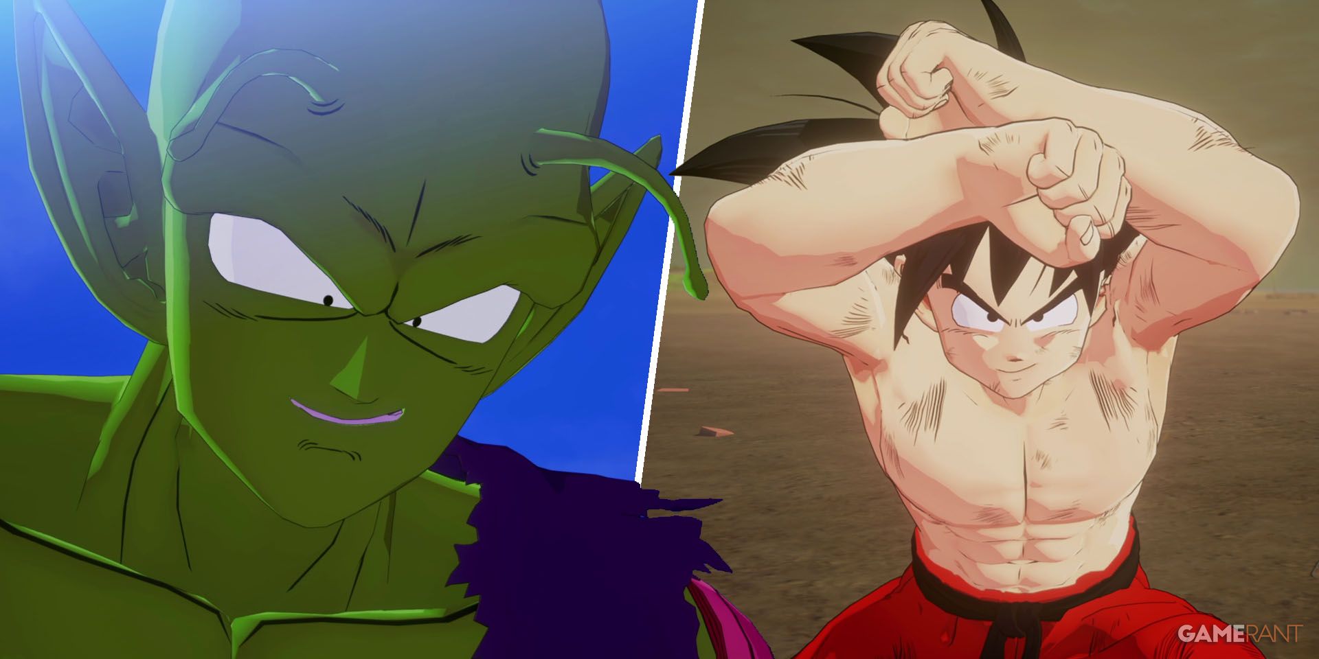 Piccolo Junior and Goku at the 23rd World Tournament in Dragon Ball: Kakarot
