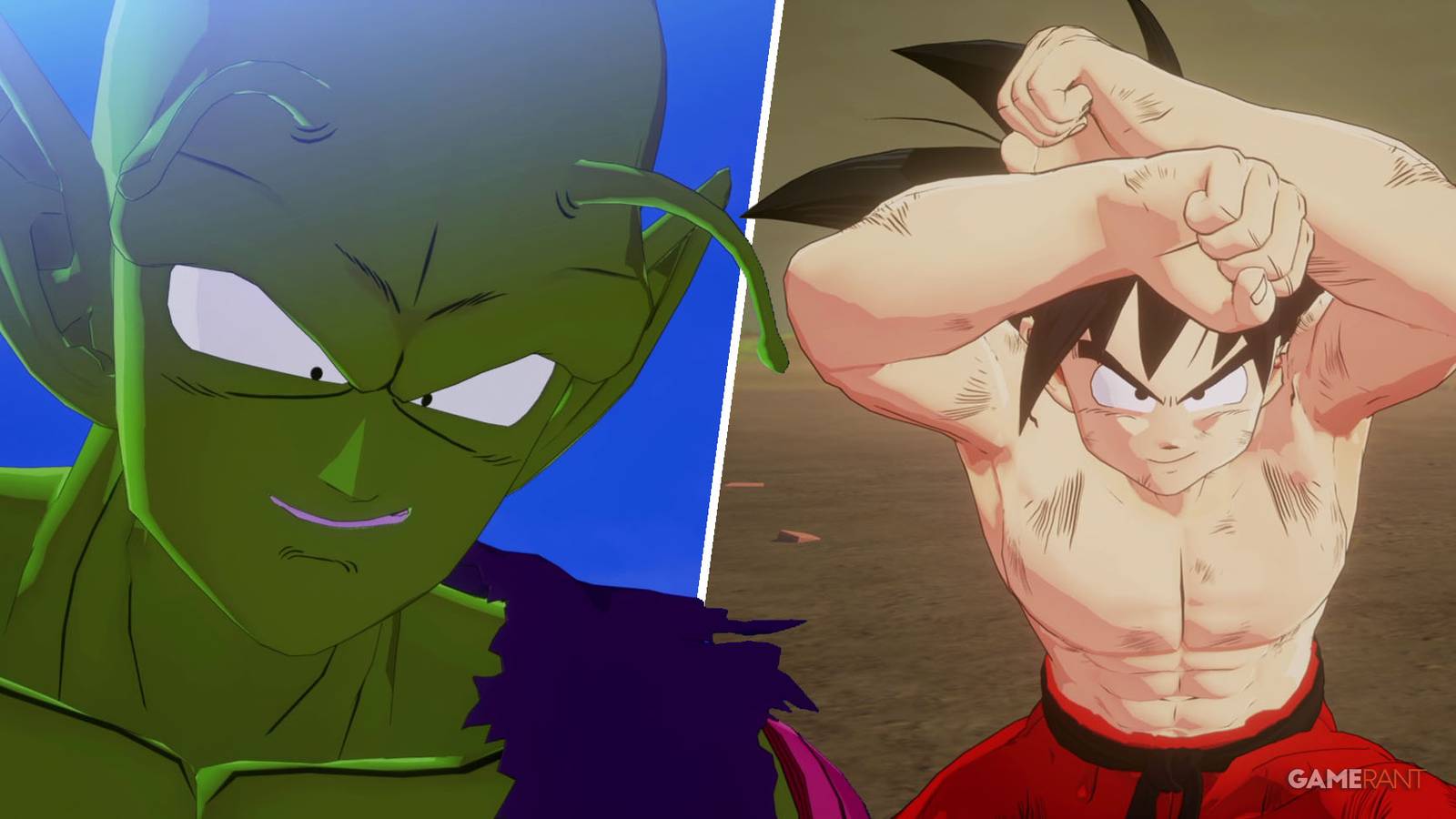 Piccolo Junior and Goku at the 23rd World Tournament in Dragon Ball: Kakarot