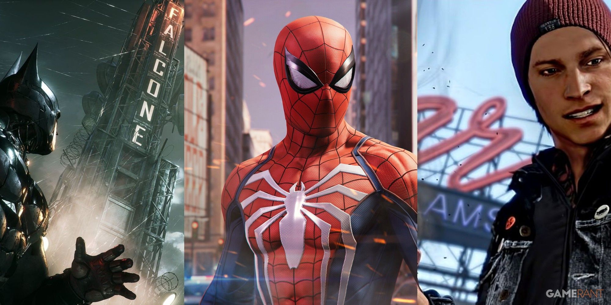 arkham knight, spider-man, infamous second son