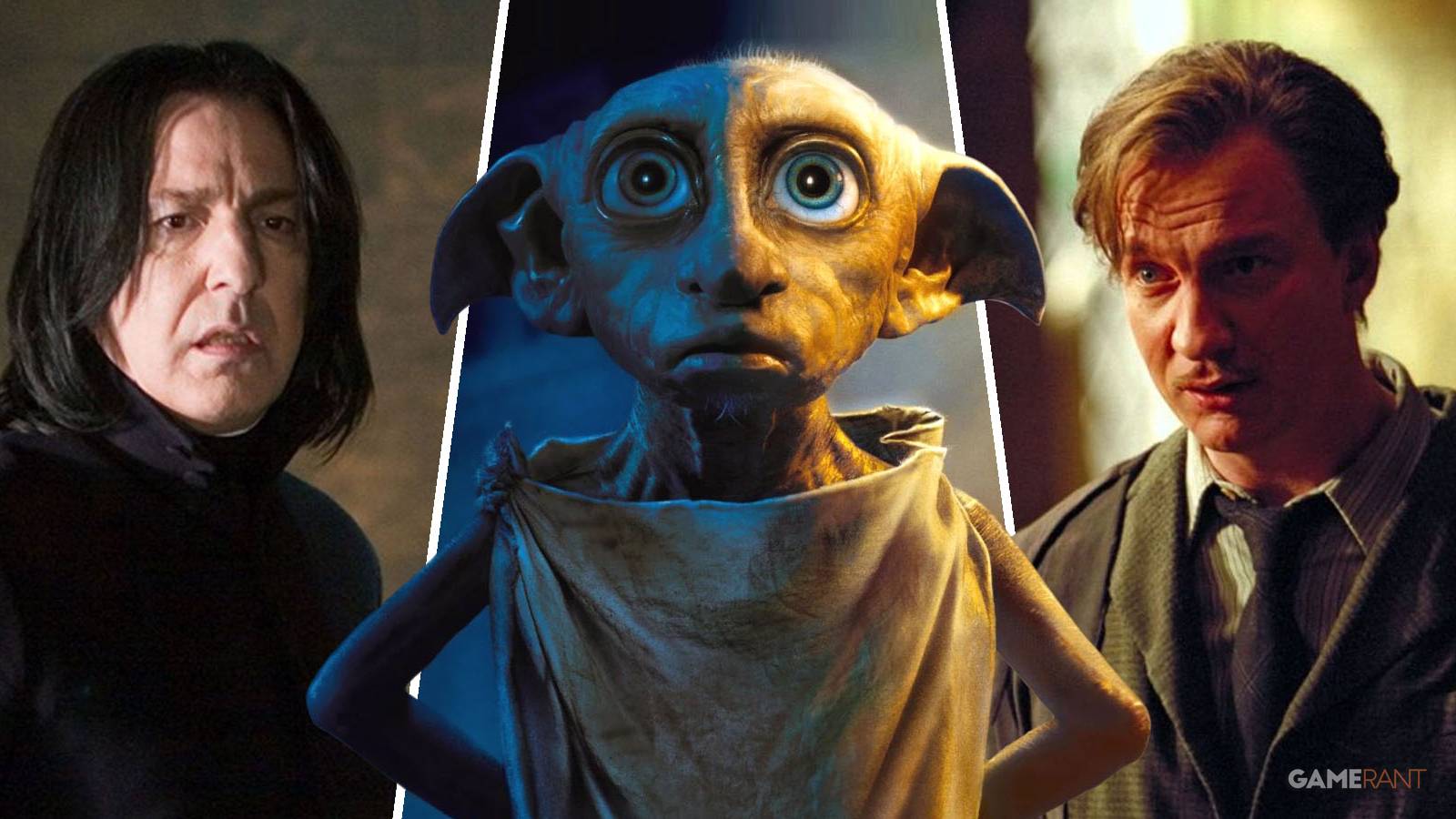 Snape, Dobby, and Lupin