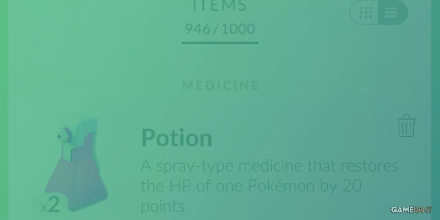 pokemon go inventory potion