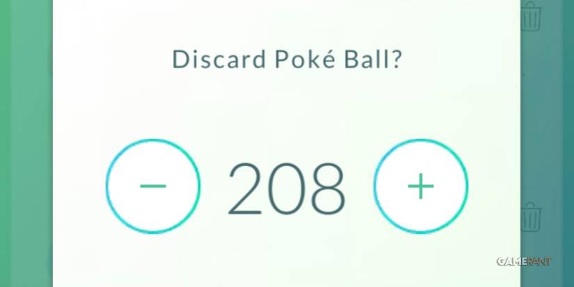 pokemon go poke ball discard menu
