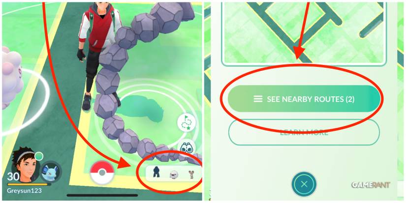 pokemon go nearby routes follow how