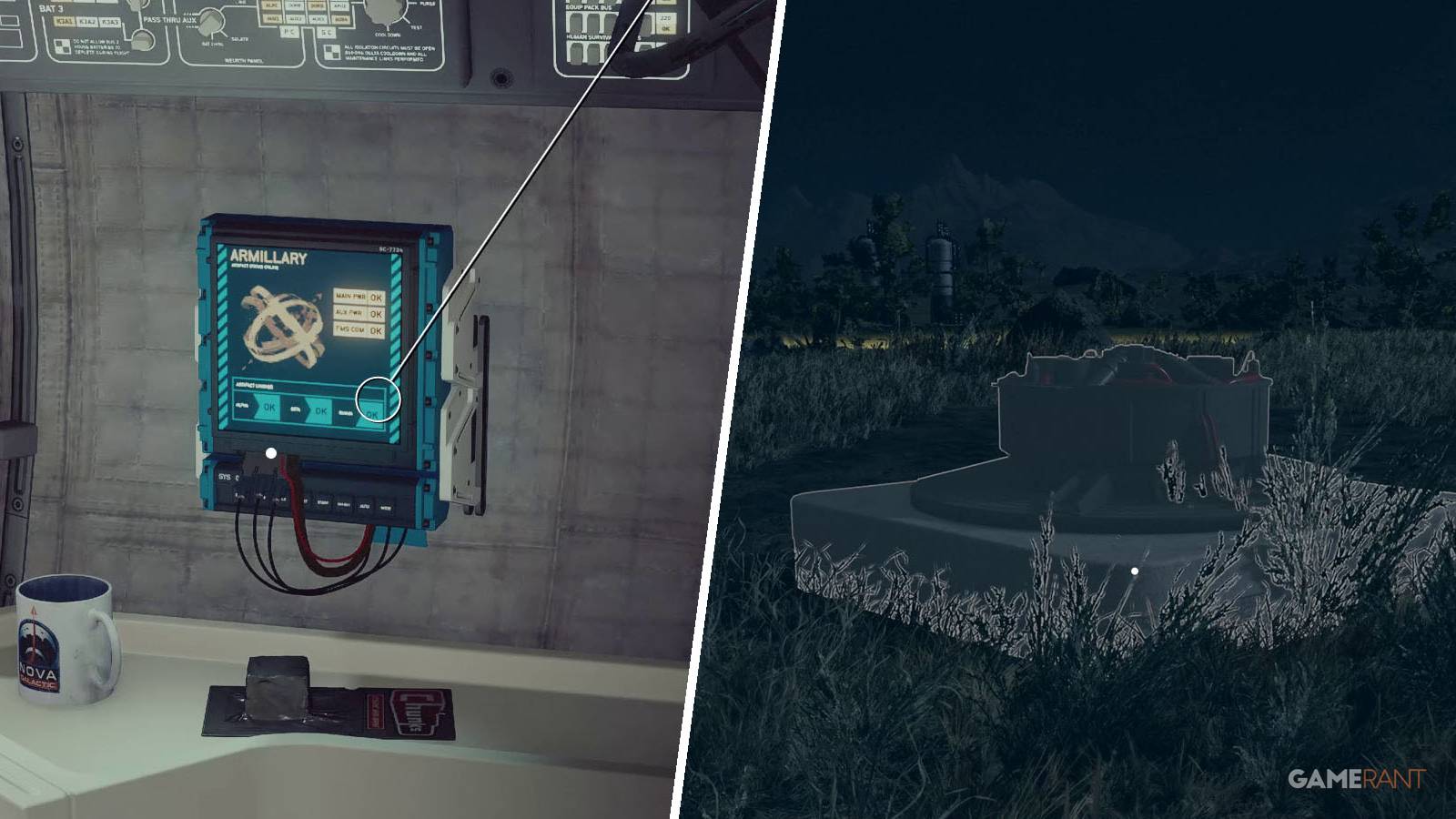 Building the Armillary onboard or a ship or at an outpost in Starfield