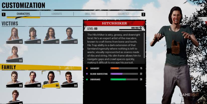 Texas Chain Saw Massacre Hitchhiker Customization Page