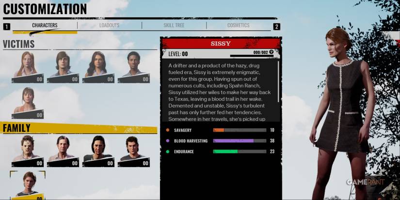 Texas Chain Saw Massacre Sissy Customization Page