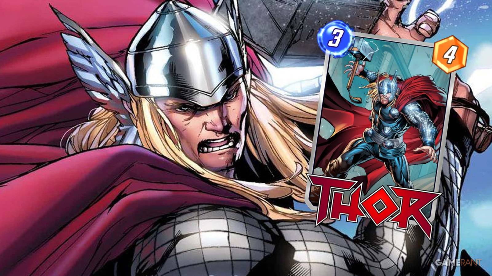 Thor with his Marvel Snap card