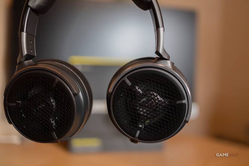 Corsair Virtuoso Pro close up of open backs