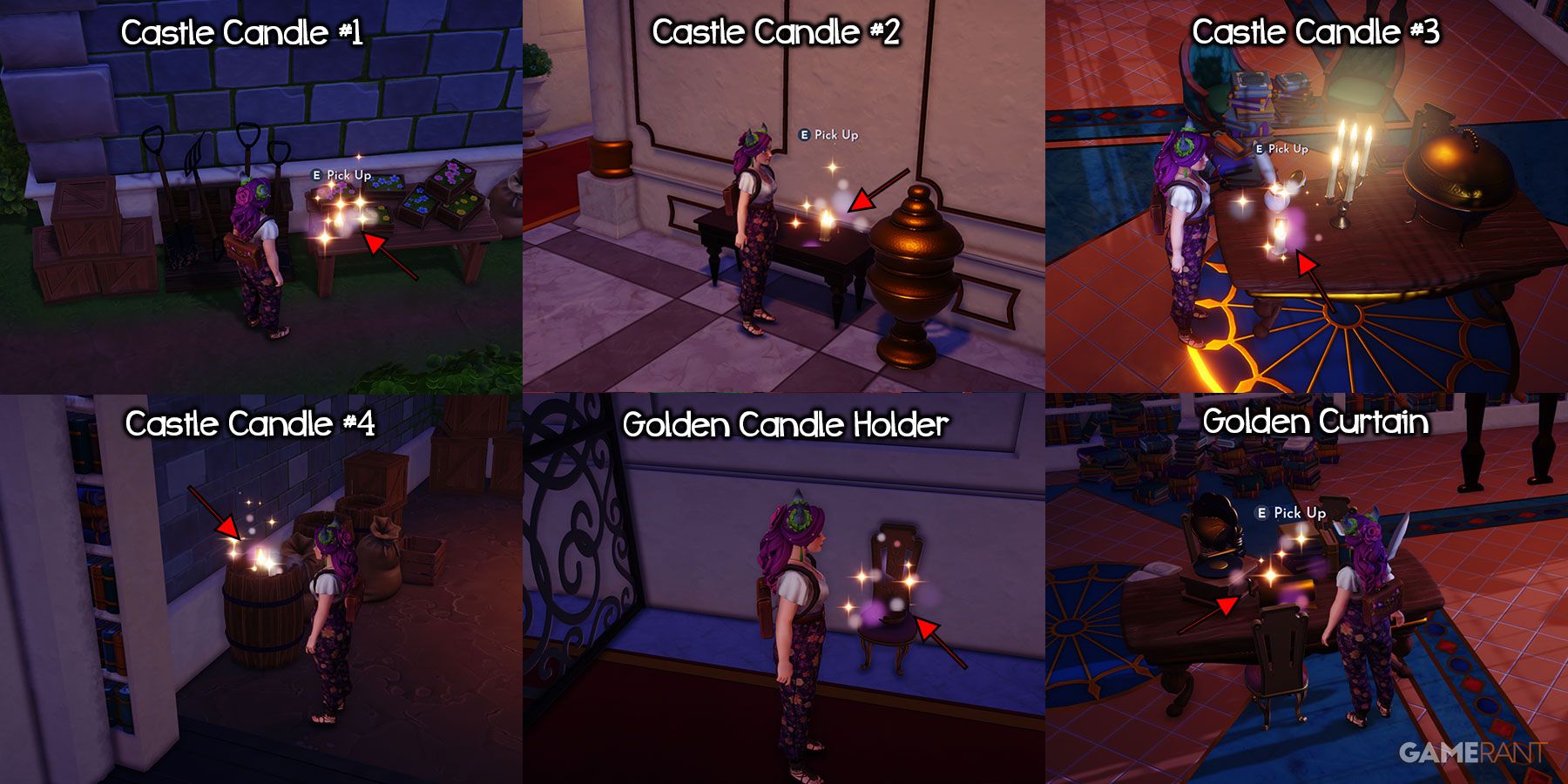 Castle Candle locations in Disney Dreamlight Valley.