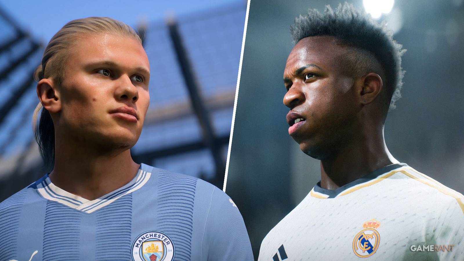 Erling Haaland and Vinicius Jr. in EA Sports FC 24