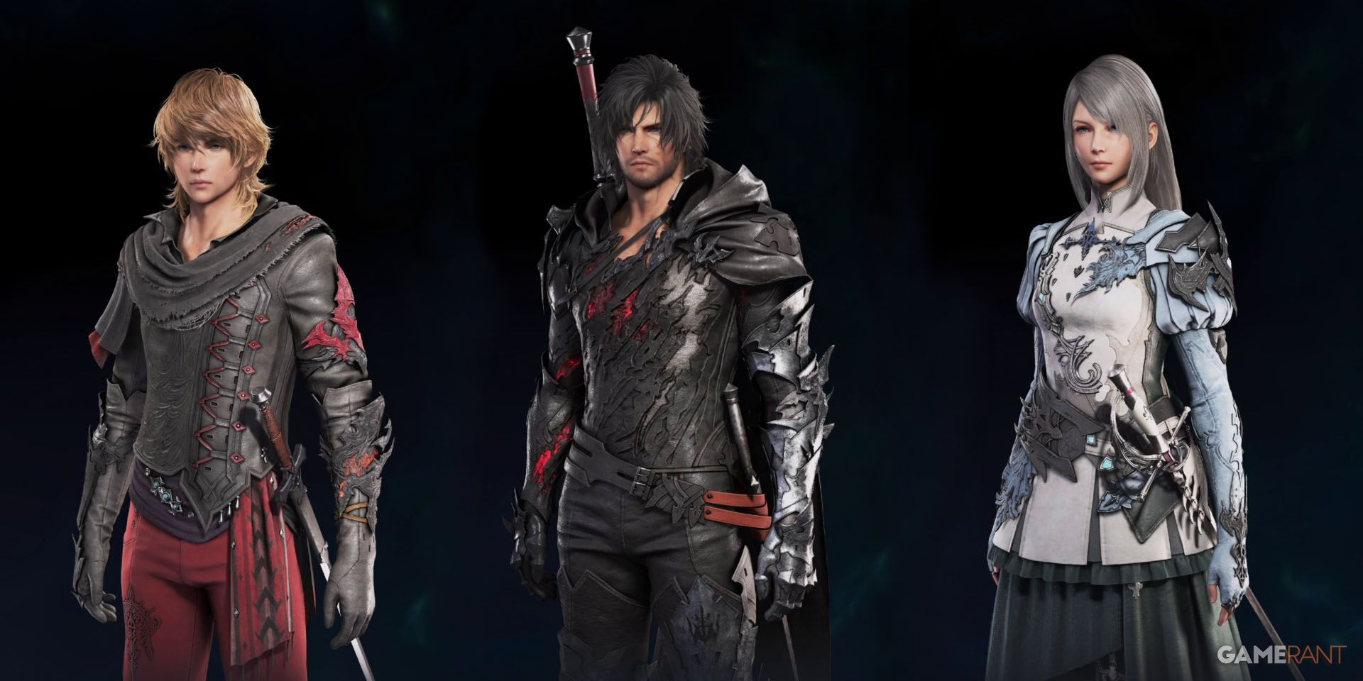 Alternate outfits for Joshua, Clive, and Jill in Final Fantasy 16