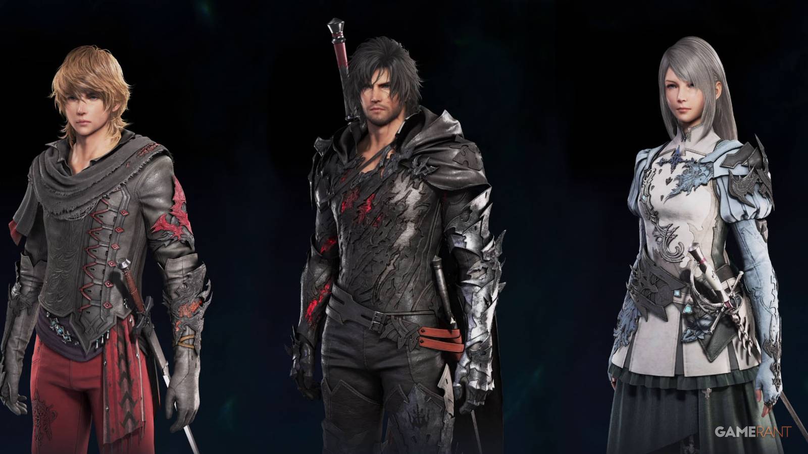 Alternate outfits for Joshua, Clive, and Jill in Final Fantasy 16