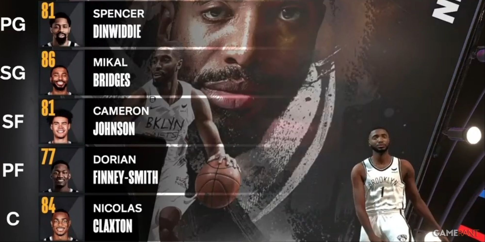 NBA 2K24 Brooklyn Nets Preseason Starting Lineup