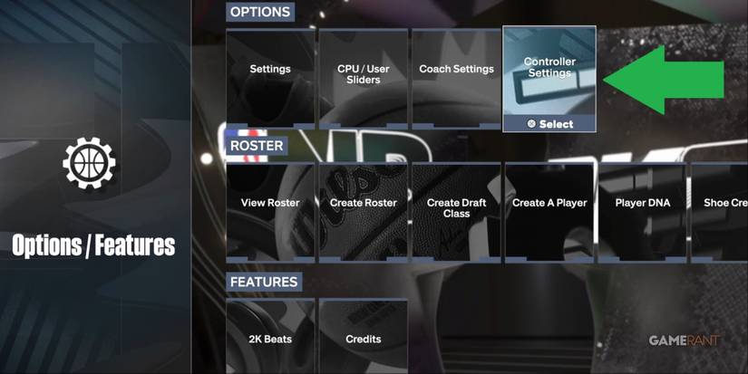 NBA 2K24 Controller Settings In The Features Menu