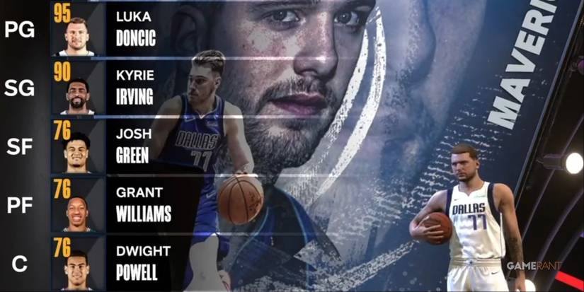 NBA 2K24 Dallas Mavericks Preseason Starting Lineup