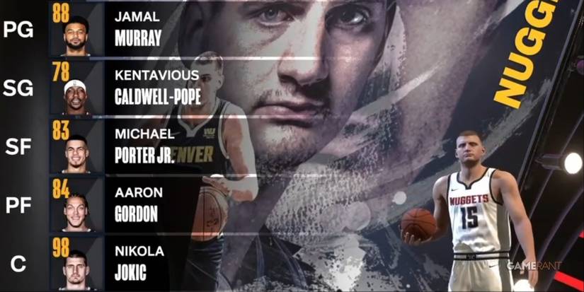 NBA 2K24 Denver Nuggets Preseason Starting Lineup